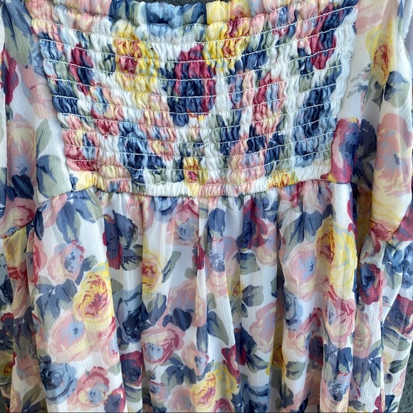 Floral Babydoll Ruffle Spaghetti Strap Dress - Picture 5 of 6